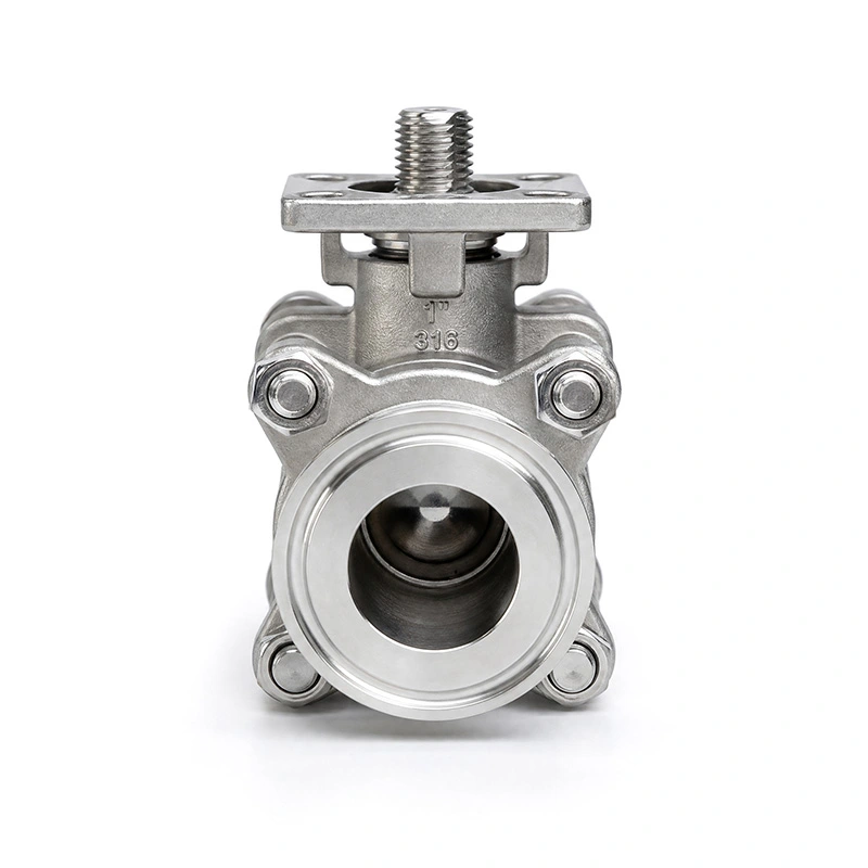 3PC Fully Encapsulated Tri-clamp Ball Valve with ISO 5211 Mounting Pad 3PC Fully Encapsulated Tri-clamp Ball Valve with ISO 5211 Mounting Pad