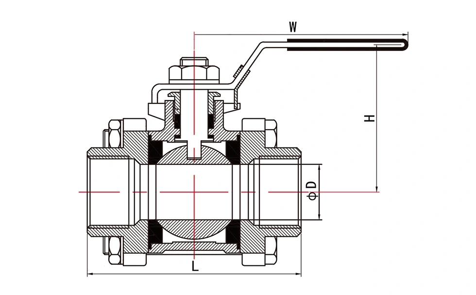 3PC Lockable Ball Valve